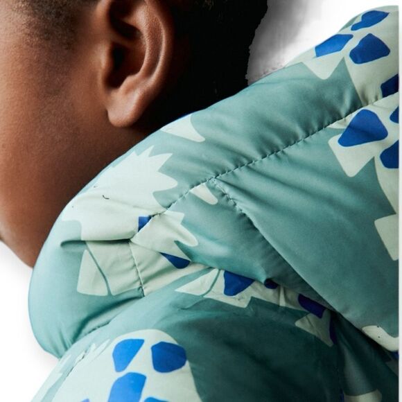 ZARA Kids | Greenish | WATER REPELLENT DINOSAUR PUFFER COAT - Picture 4 of 5